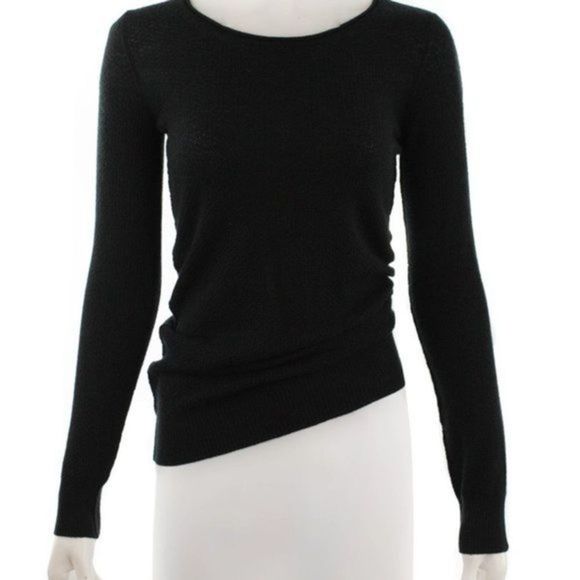 K.A.7 Black Wool Long Sleeve Textured Sweater Size S New - Picture 1 of 6